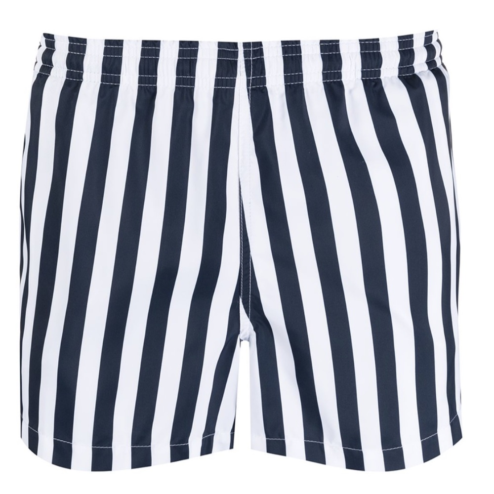 Ron Dorff Signature Swim Striped Blue Shorts Size Medium Mint Condition